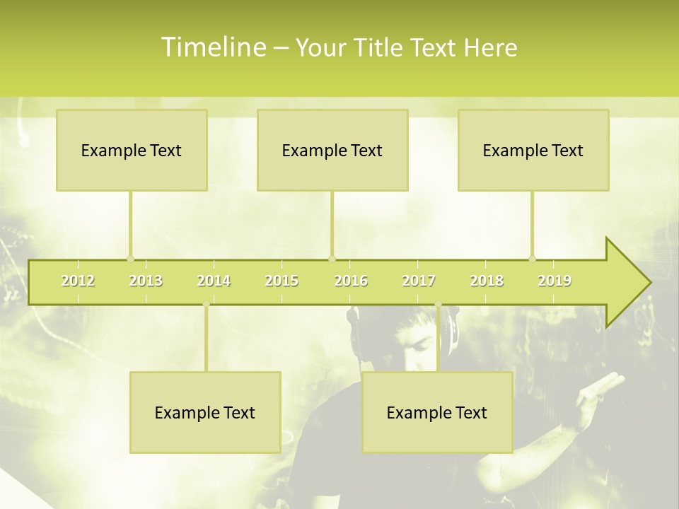 Electronic Headphones Club PowerPoint Template