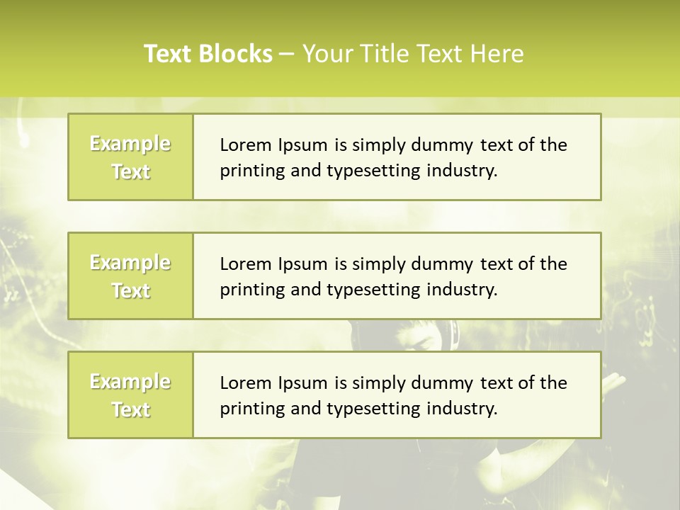 Electronic Headphones Club PowerPoint Template
