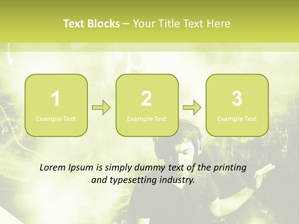 Electronic Headphones Club PowerPoint Template