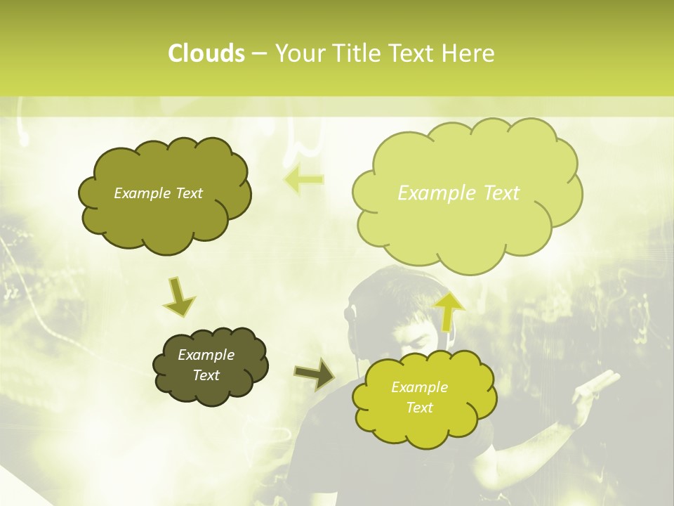 Electronic Headphones Club PowerPoint Template