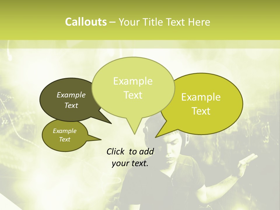 Electronic Headphones Club PowerPoint Template