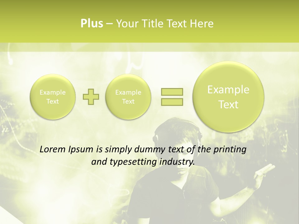 Electronic Headphones Club PowerPoint Template