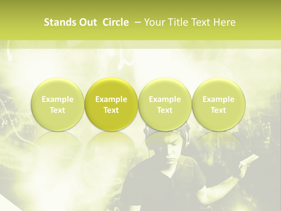 Electronic Headphones Club PowerPoint Template