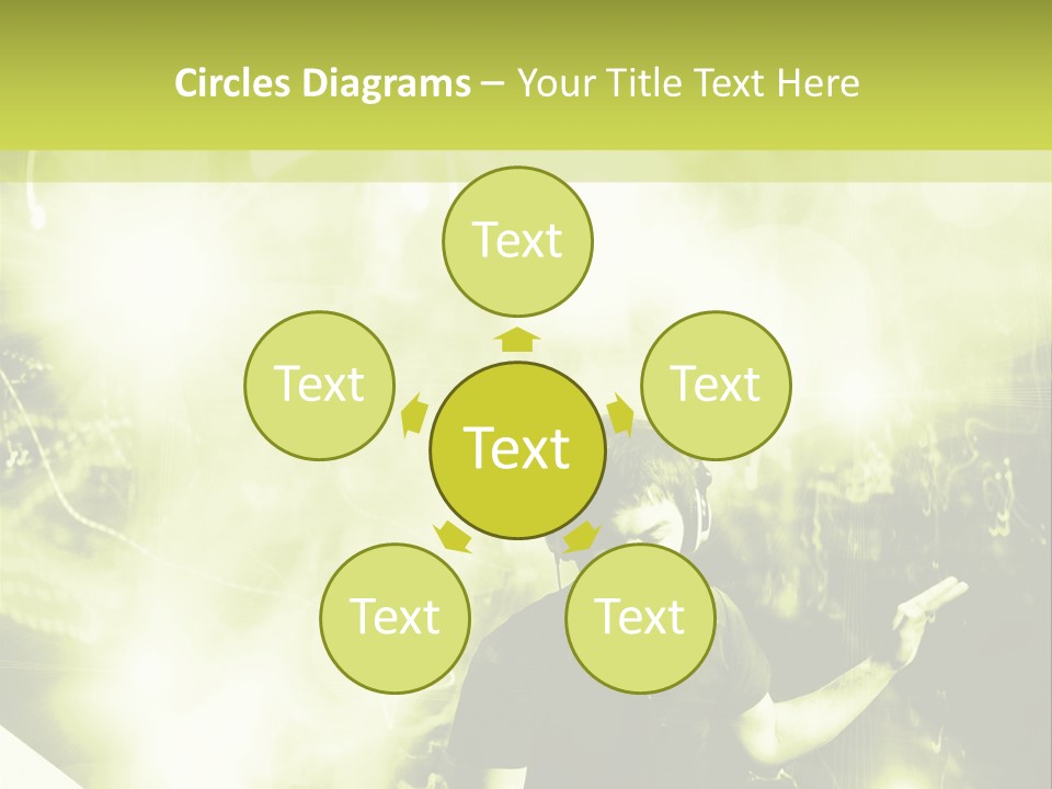 Electronic Headphones Club PowerPoint Template