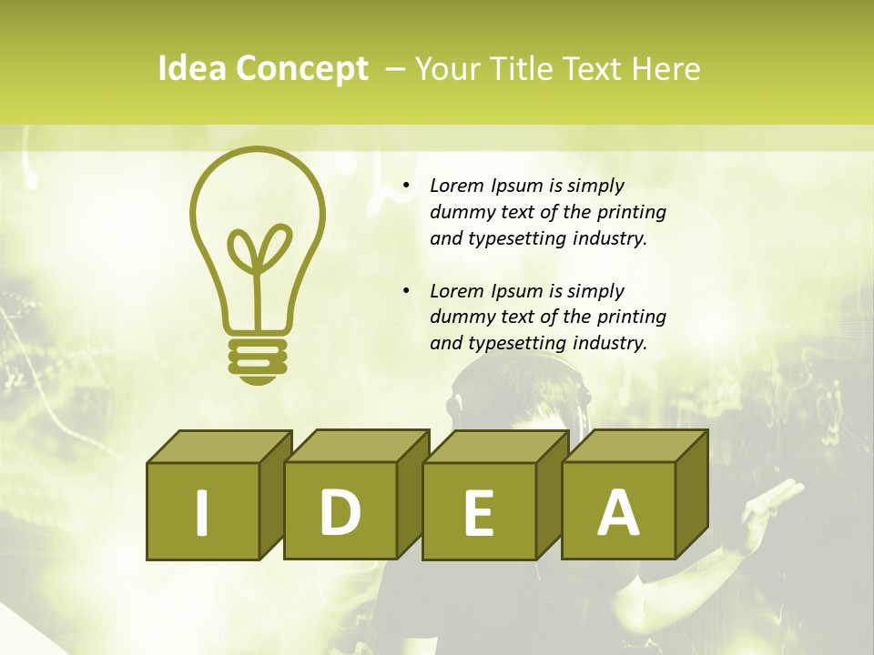 Electronic Headphones Club PowerPoint Template