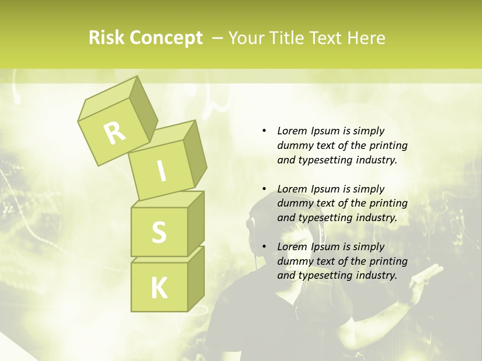 Electronic Headphones Club PowerPoint Template