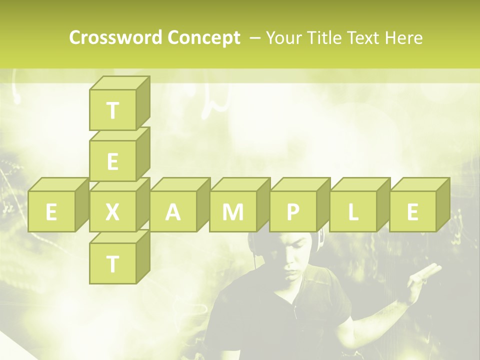 Electronic Headphones Club PowerPoint Template