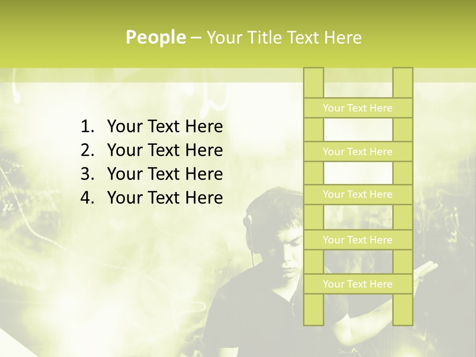 Electronic Headphones Club PowerPoint Template