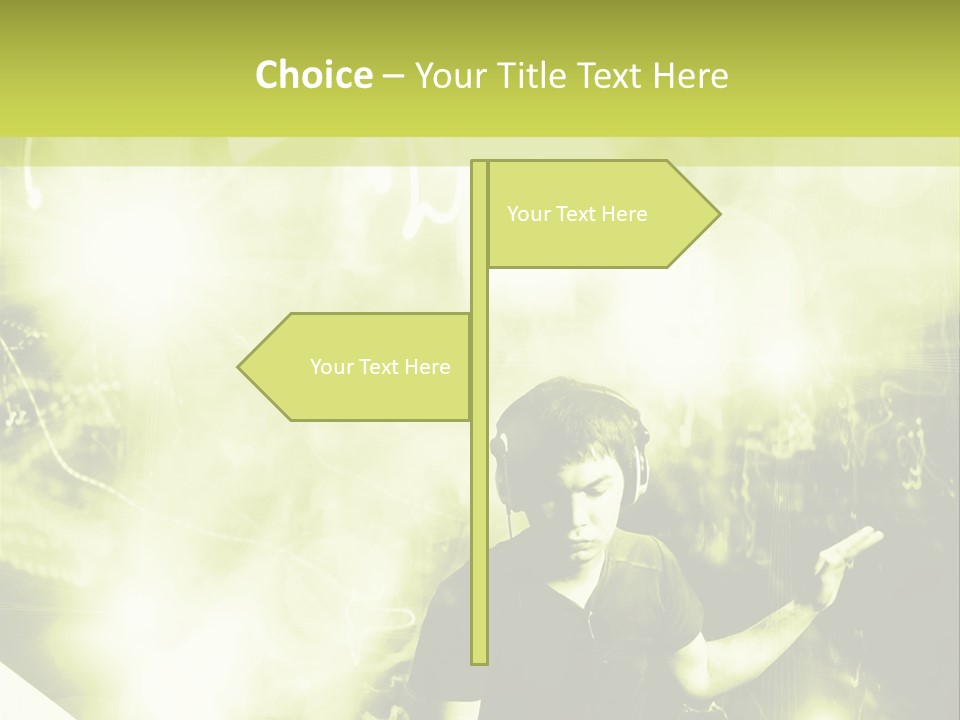 Electronic Headphones Club PowerPoint Template