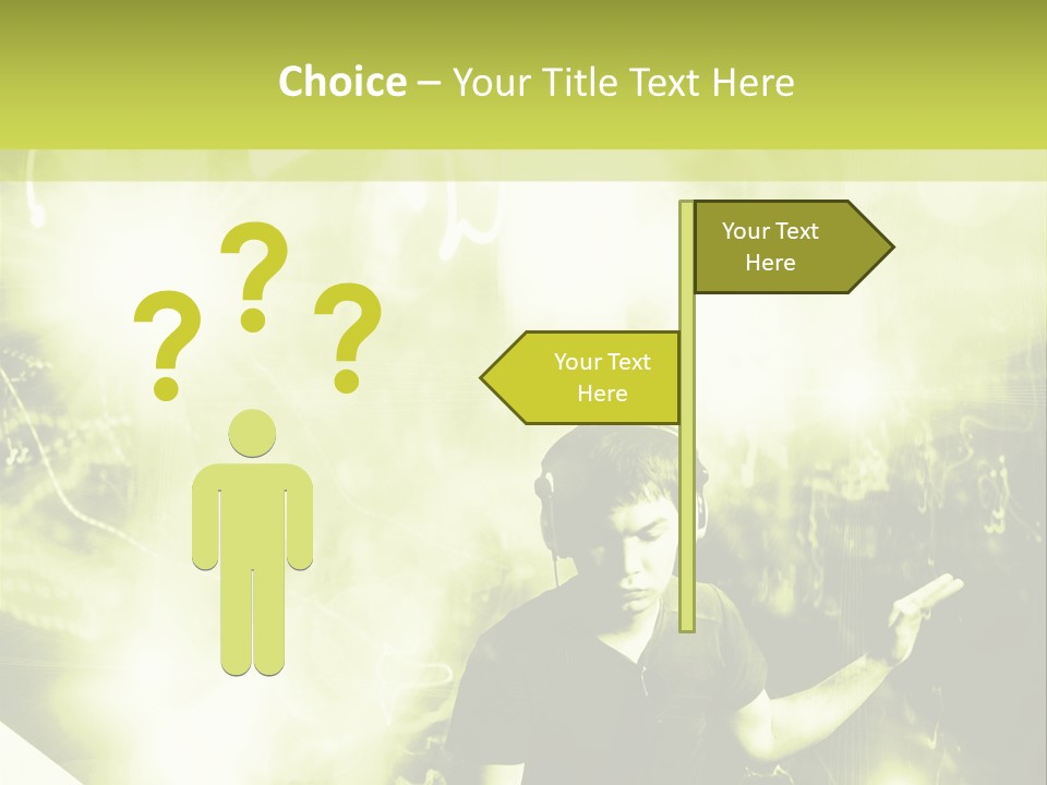 Electronic Headphones Club PowerPoint Template