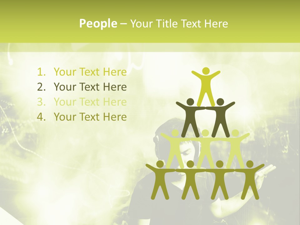 Electronic Headphones Club PowerPoint Template