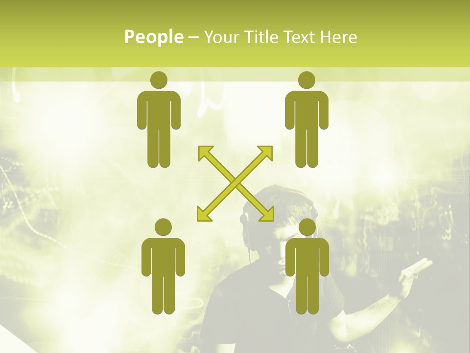 Electronic Headphones Club PowerPoint Template