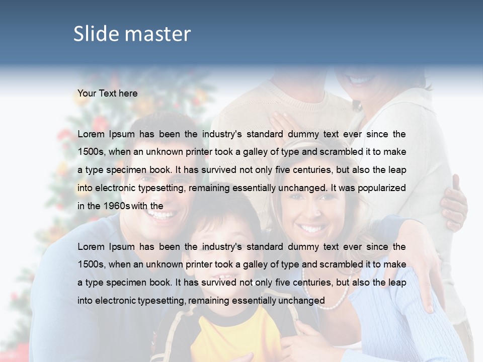 New White Decoration PowerPoint Template