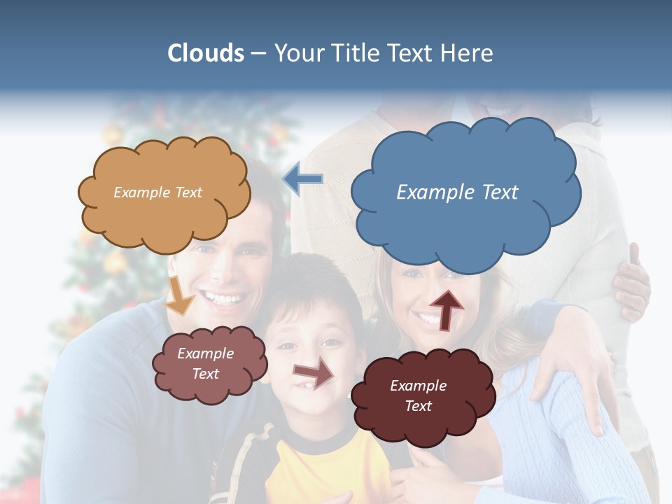 New White Decoration PowerPoint Template