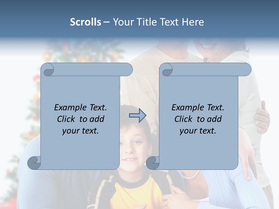 New White Decoration PowerPoint Template