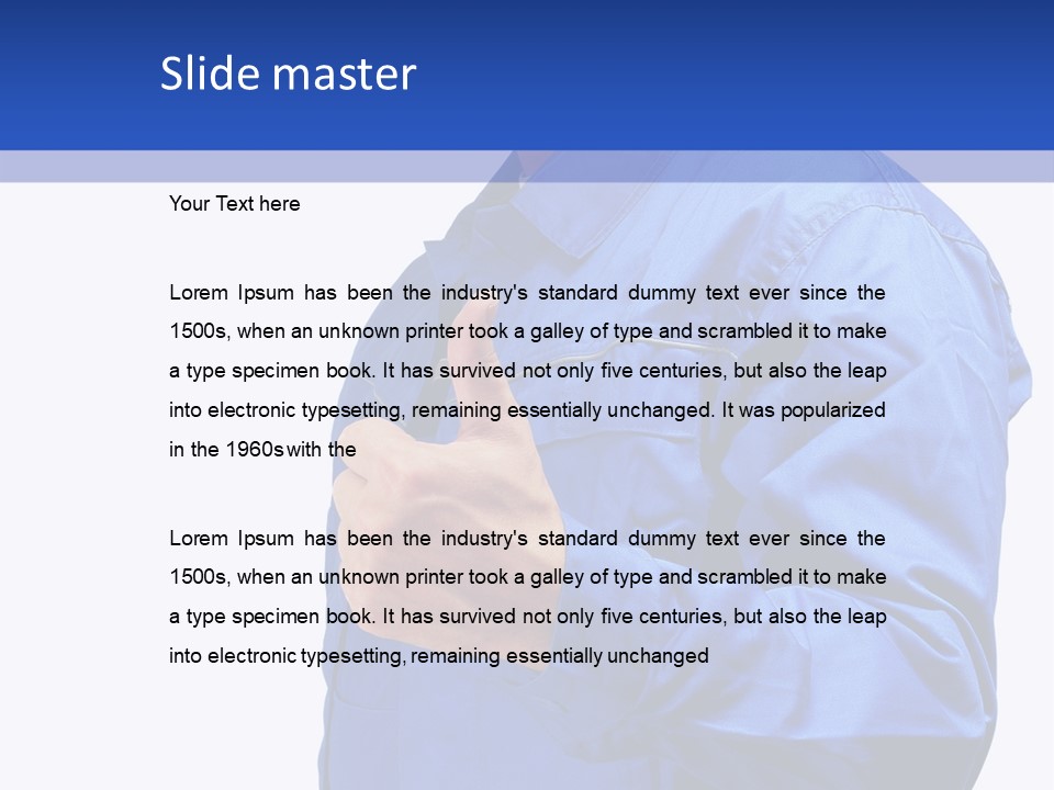 Thumbsup Worker One PowerPoint Template