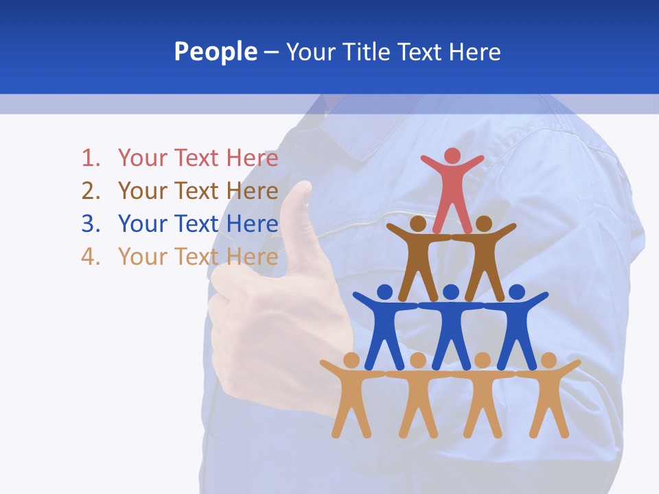 Thumbsup Worker One PowerPoint Template