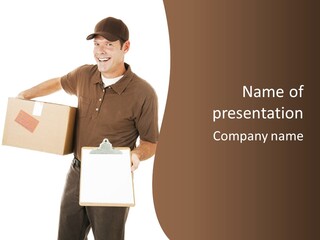 Box Sign Message PowerPoint Template