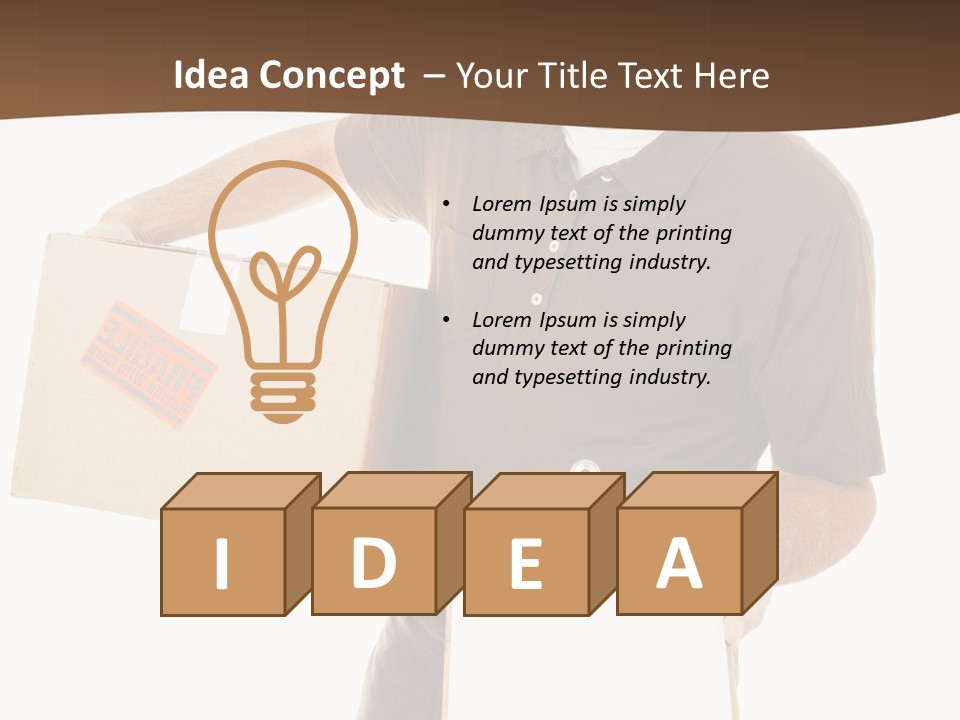 Box Sign Message PowerPoint Template