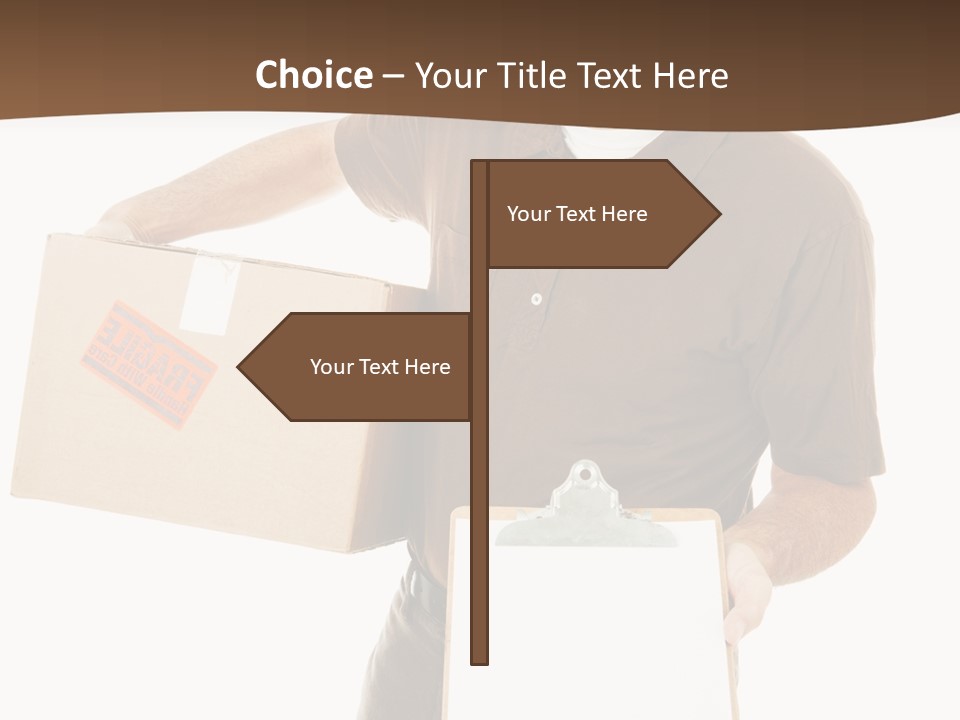 Box Sign Message PowerPoint Template