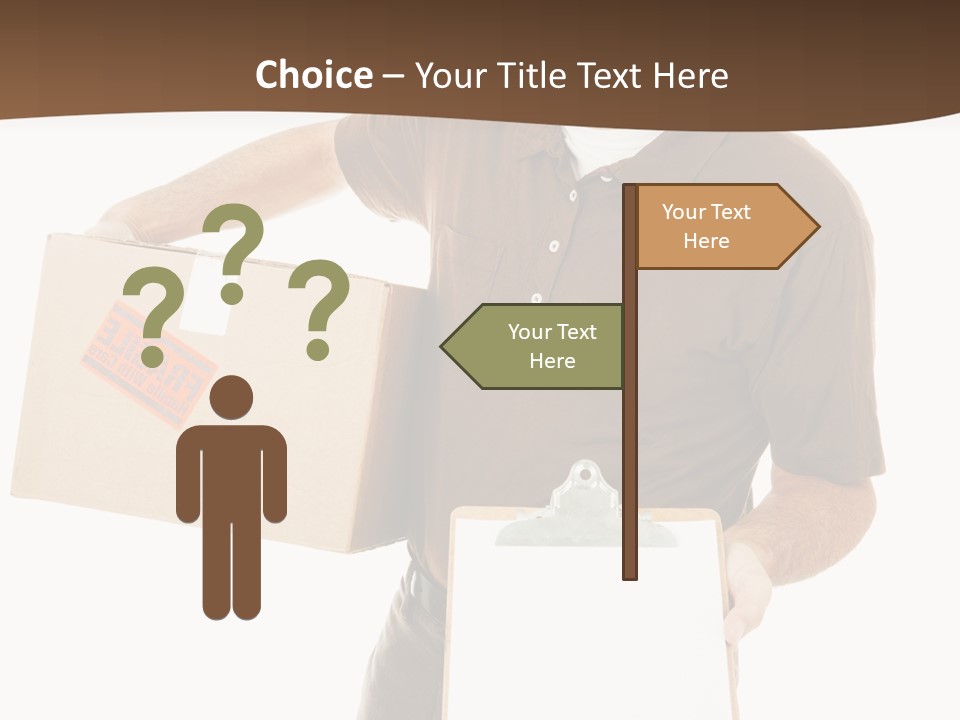 Box Sign Message PowerPoint Template