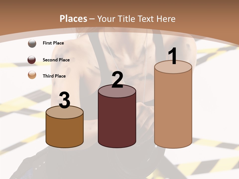 Construction Blonde Woman PowerPoint Template