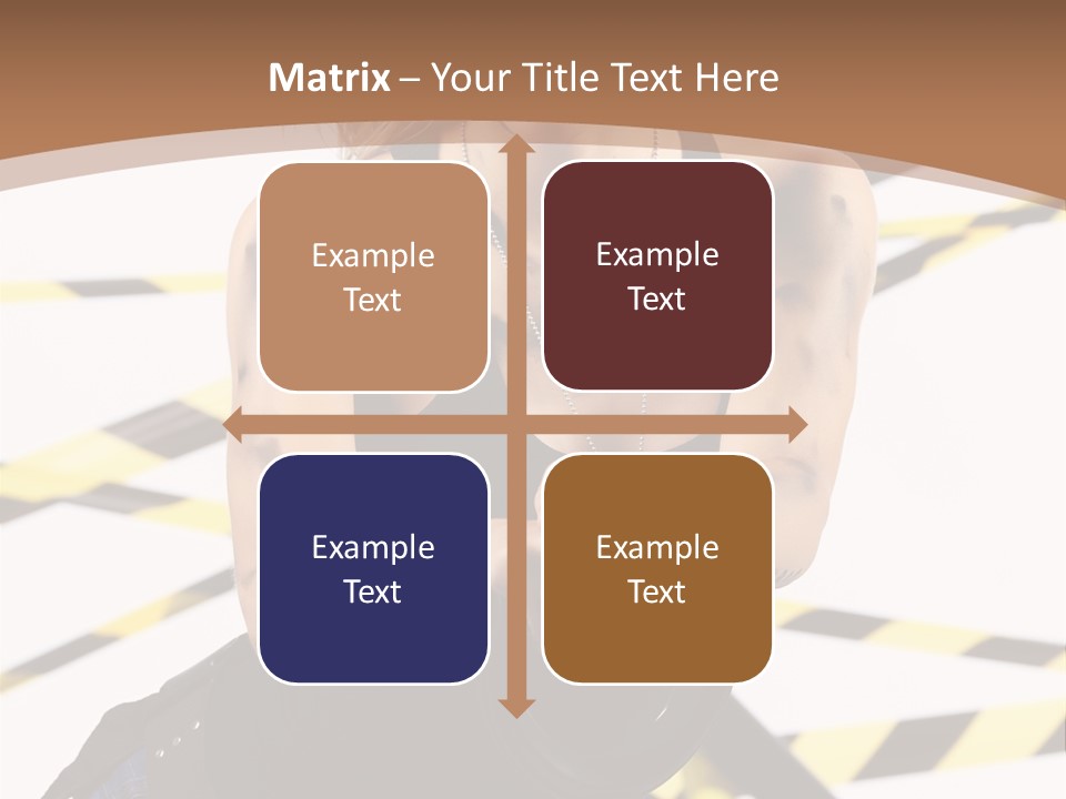 Construction Blonde Woman PowerPoint Template