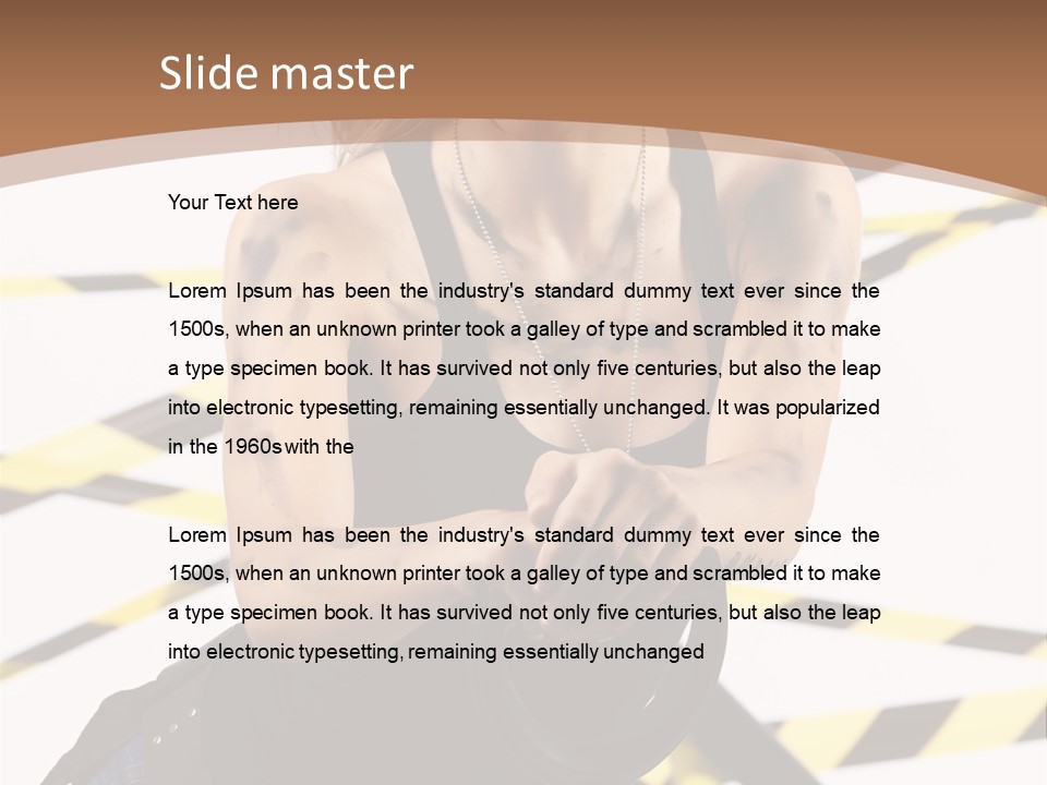 Construction Blonde Woman PowerPoint Template