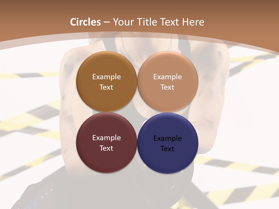 Construction Blonde Woman PowerPoint Template