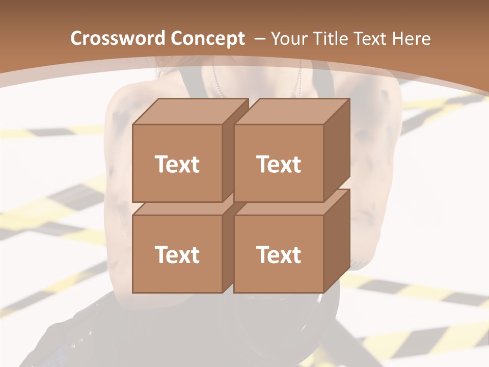 Construction Blonde Woman PowerPoint Template