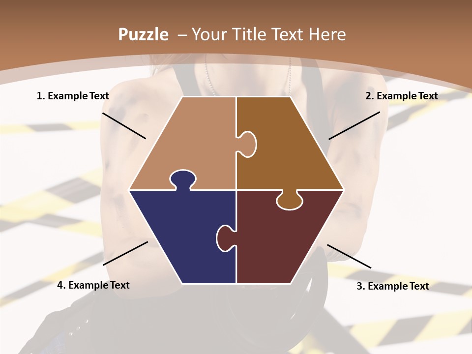 Construction Blonde Woman PowerPoint Template