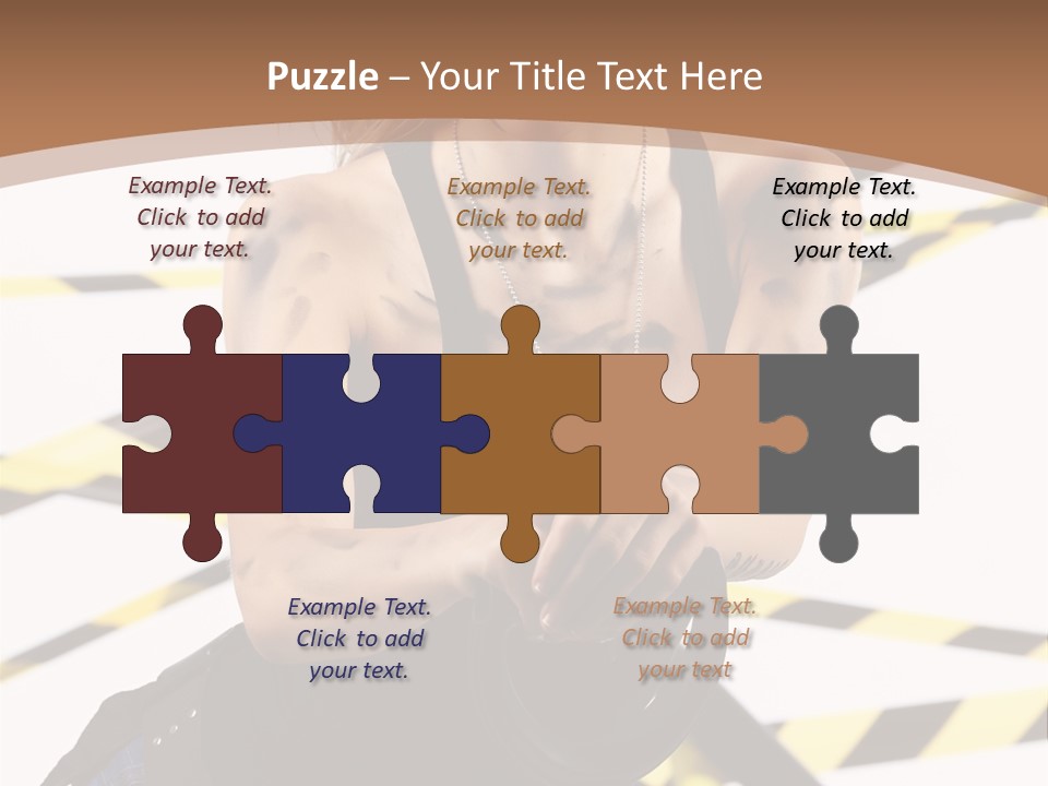 Construction Blonde Woman PowerPoint Template