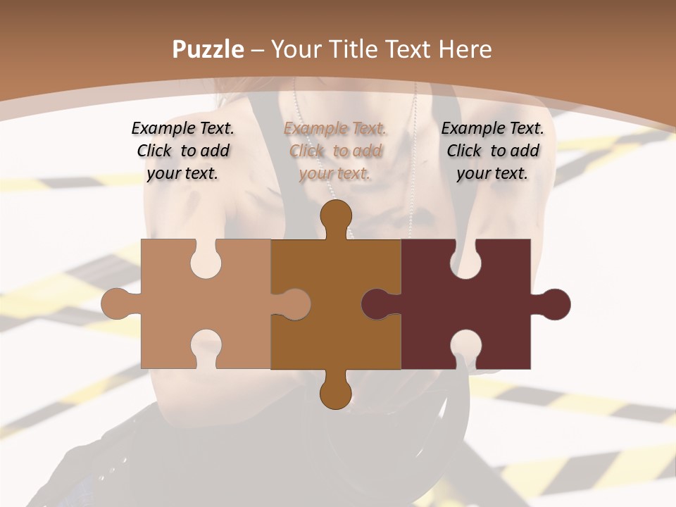 Construction Blonde Woman PowerPoint Template