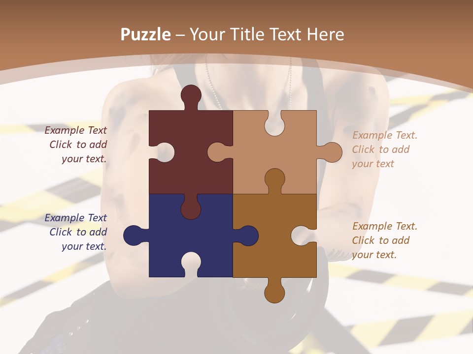 Construction Blonde Woman PowerPoint Template