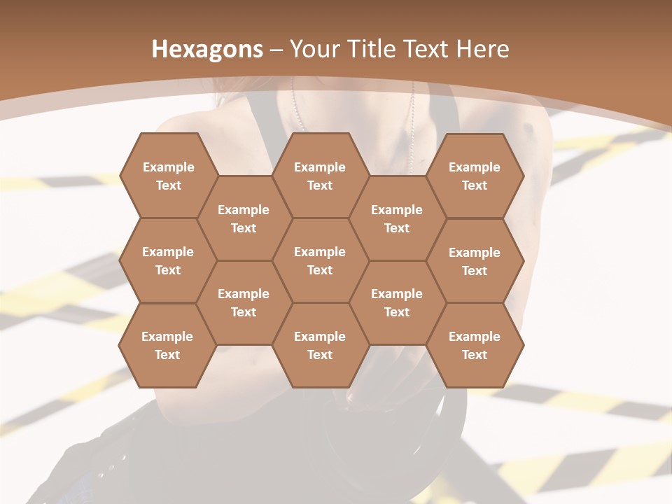 Construction Blonde Woman PowerPoint Template