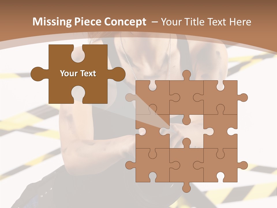 Construction Blonde Woman PowerPoint Template