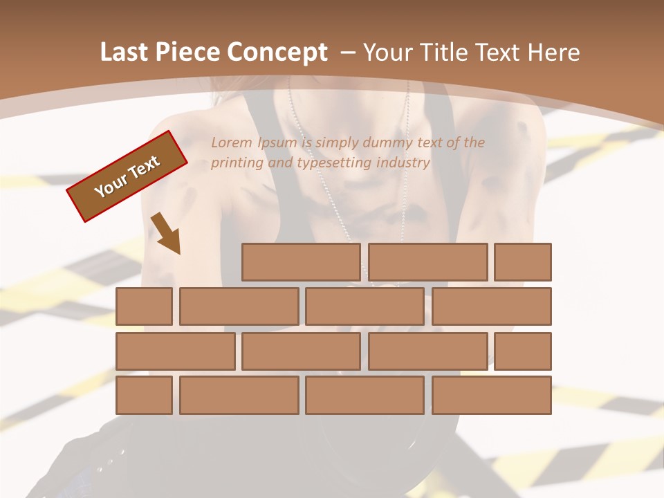 Construction Blonde Woman PowerPoint Template