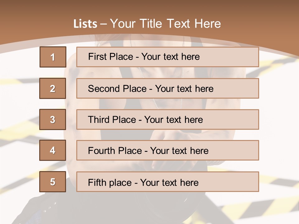 Construction Blonde Woman PowerPoint Template