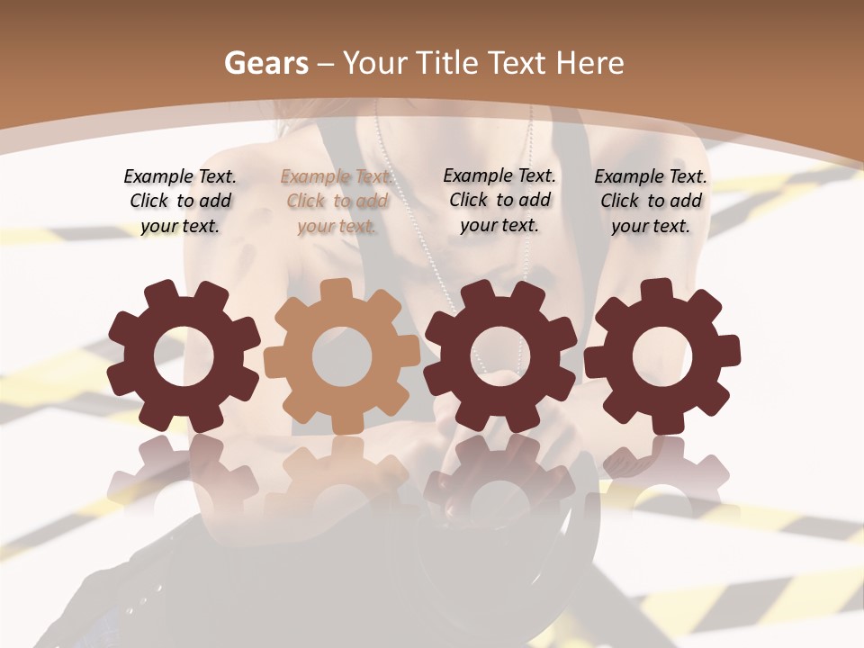 Construction Blonde Woman PowerPoint Template