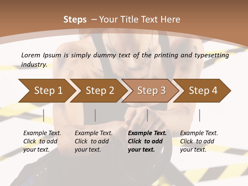 Construction Blonde Woman PowerPoint Template