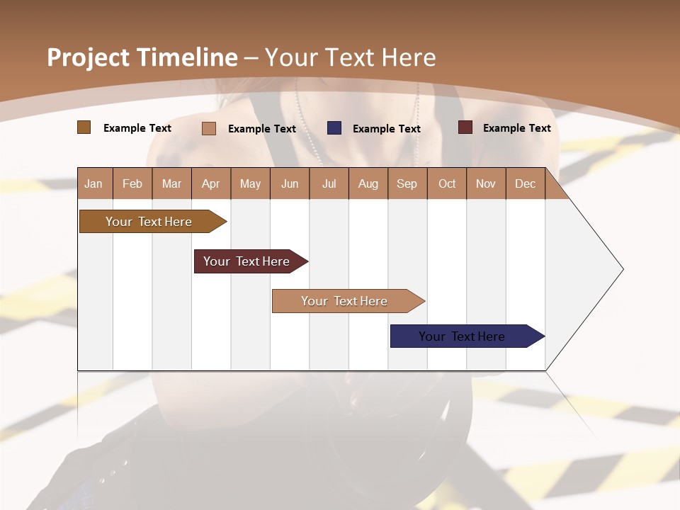 Construction Blonde Woman PowerPoint Template