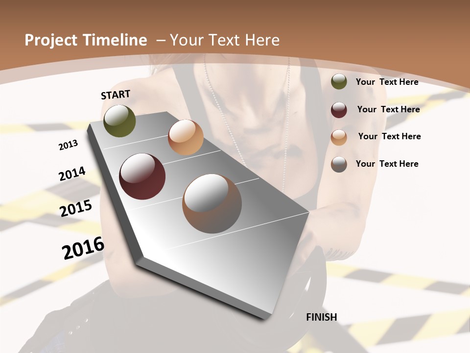 Construction Blonde Woman PowerPoint Template