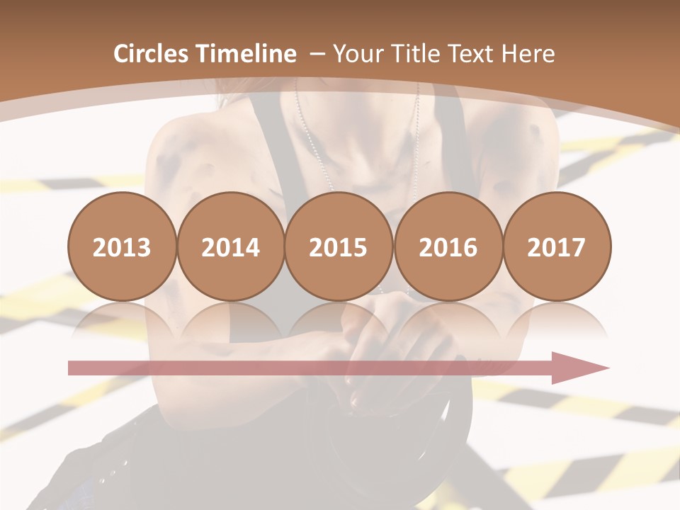 Construction Blonde Woman PowerPoint Template