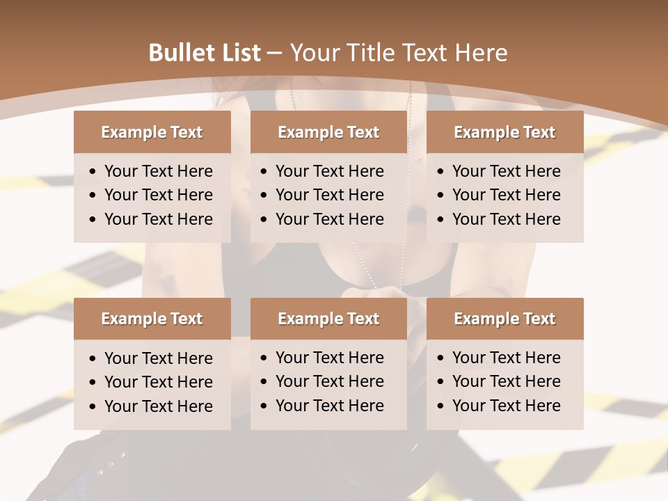 Construction Blonde Woman PowerPoint Template