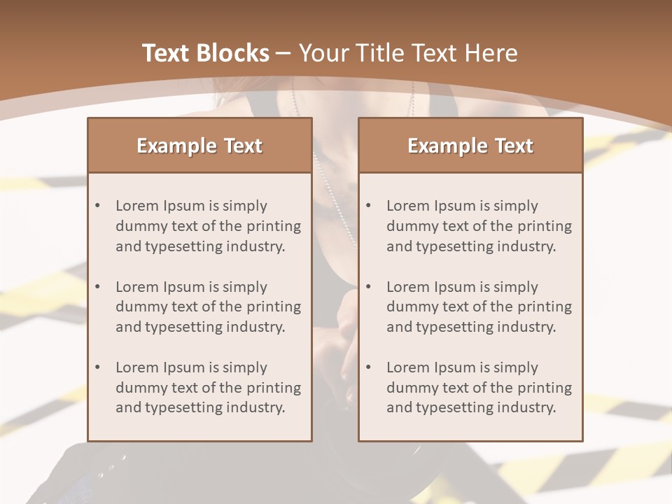 Construction Blonde Woman PowerPoint Template