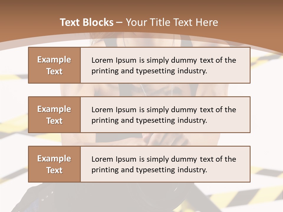 Construction Blonde Woman PowerPoint Template