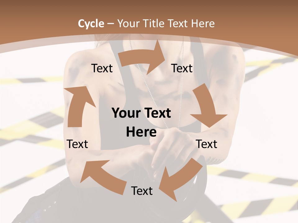 Construction Blonde Woman PowerPoint Template