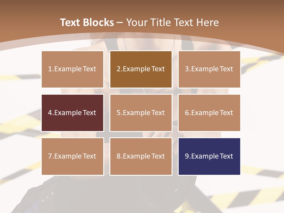 Construction Blonde Woman PowerPoint Template