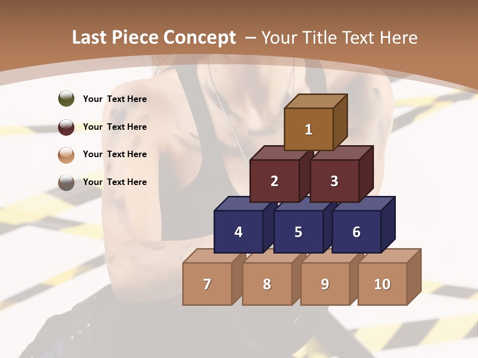 Construction Blonde Woman PowerPoint Template