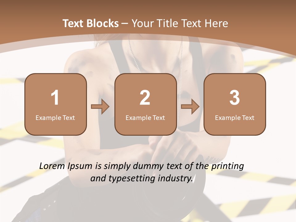 Construction Blonde Woman PowerPoint Template